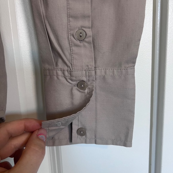 Abercrombie & Fitch Oversized Poplin Button-Up Shirt Size XXS Soft Camel - Picture 4 of 6